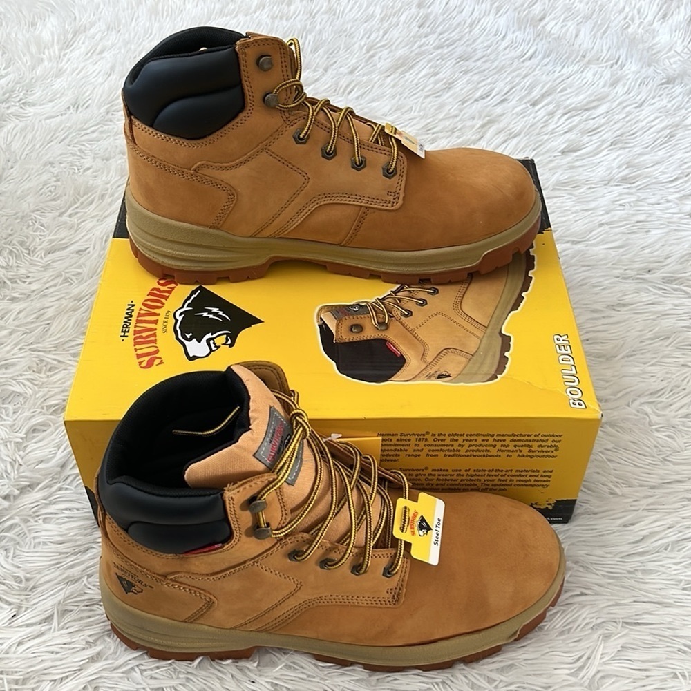 New Herman Survivors Men's Steel Toe Construction Work Boots size 11.5